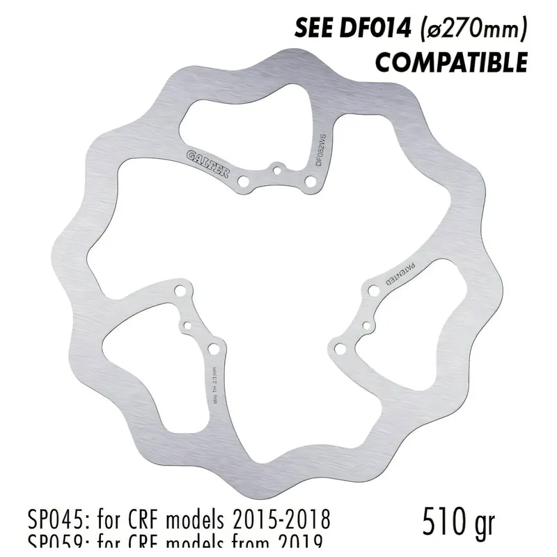 Preis Gesenkt Bremsscheibe Galfer DF082WS WAVE® Racing Oversize starr vorne 270x3mm für Honda CRF R RX L 150 - 450 ccm Bj. 2015 - 2024