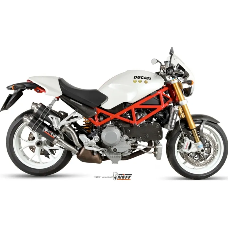 Aktuell Auspuffanlage Mivv 2 SLIP-ON Carbon GP Sport für Ducati Monster S4R Testastretta 998 ccm Bj. 2006 - 2008