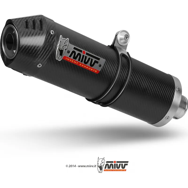 Auspuffanlage Mivv SLIP-ON Carbon Oval Sport für Suzuki DL V-Strom 650 ccm Bj. 2007 - 2011 Preis Gesenkt