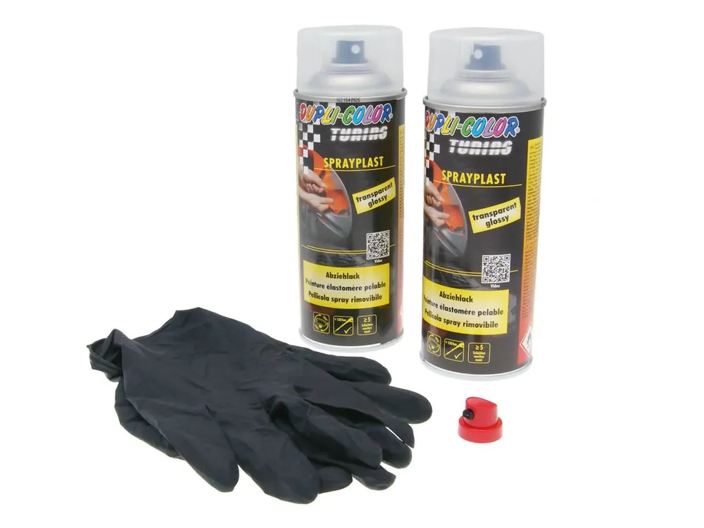 Abziehlack-Set Dupli-Color Sprayplast transparent glänzend 2x400ml Schnäppchen