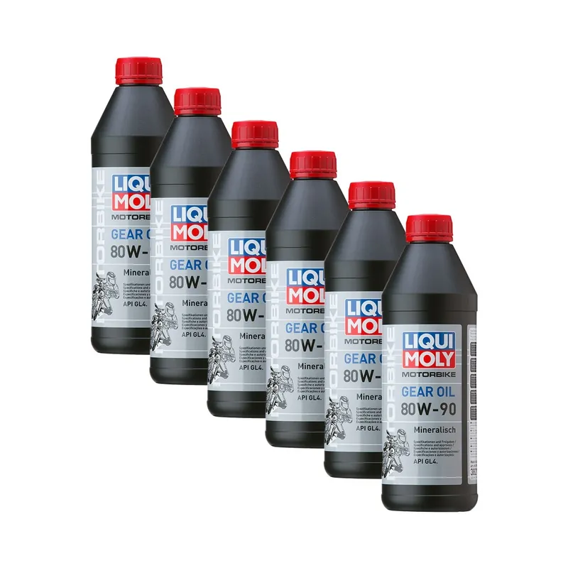 6x Liqui Moly 3821 Motorbike Getriebeöl Motorrad 80W-90 1L Neue Ware