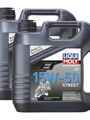 2x Liqui Moly 1689 Motorbike 4T Motoröl Synth Motorrad Street Race 15 W-50 4L Preiswert
