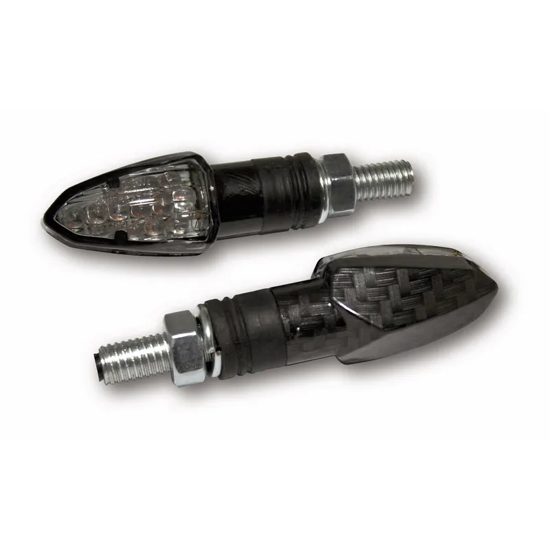 Highlight SHIN YO LED-Blinker LIZZARD, Carbonlook, getöntes Glas