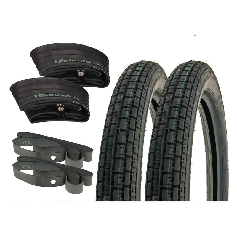 Rabatt Reifen Set Heidenau 2.75-16 M/C 46J TT K30 mit Schlauch und Felgenband