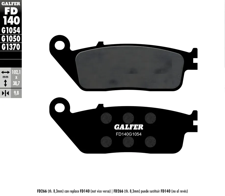 Bremsbeläge Set Galfer FD140G1054 & FD220G1054 Semi-Metall vorne & hinten für Peugeot Satelis 400 ccm Wochenendangebot