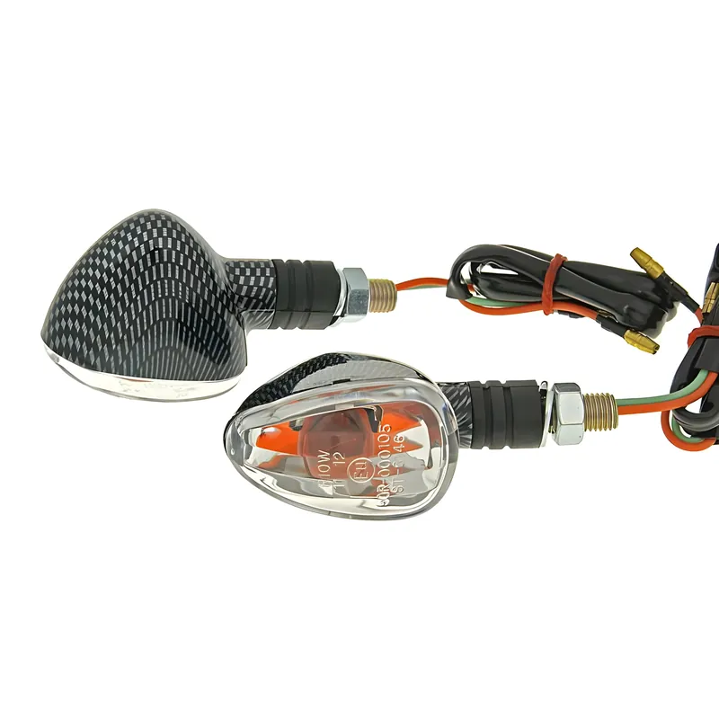 Heißes Angebot Blinker Set M10 Carbon-Look Doozy klar, kurz