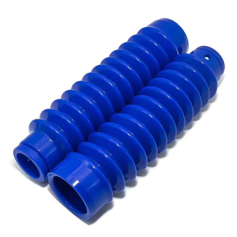 Neue Kollektion 2x Faltenbalg f. Telegabel - blau - Mokick / Roller