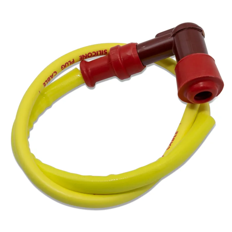 Bestseller Zündkerzenstecker NGK LB10EHAK Racing mit gelben Hochleistungs-Silikonzündkabel, 50cm 90°-Phenolharzstecker, 5 K-Ohm, 8719
