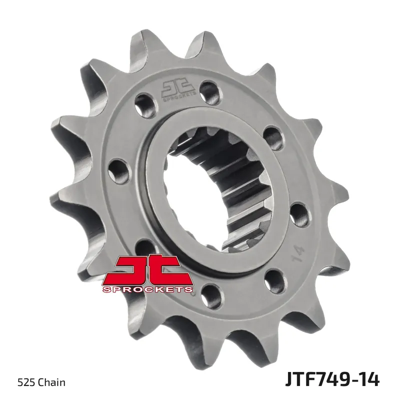 Aktuell Ritzel JT Sprockets Racing 525 14Z feinverzahnt Innendurchmesser 24,5mm / 27,5mm für Ducati Panigale V4 Speciale S R 1098 Streetfighter ABS 1000 - 1299 Bj. 2012 - 2022