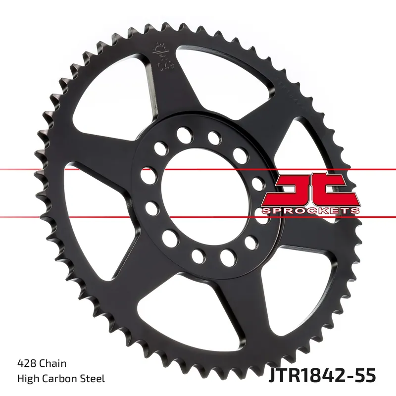 Kettenrad JT Sprockets 428 55Z Innendurchmesser 62mm Lochkreis 80mm für Yamaha DT TW E Trailway YZ TY SR SE 80 - 350 ccm Bj. 1974 - 2015 Neue Kollektion