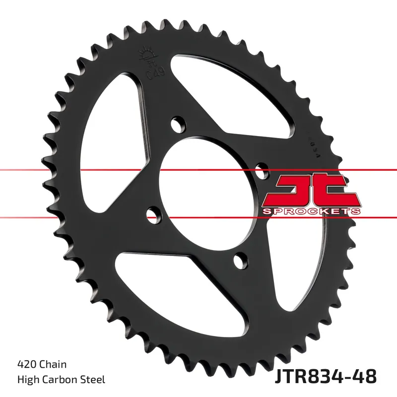 Kettenrad JT Sprockets 420 48Z Innendurchmesser 64mm Lochkreis 80mm für Yamaha Chappy TT-R PW E FS SE 50 - 110 ccm Preisknaller