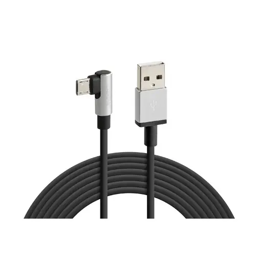 Kabel Lampa 90° USB Micro-USB - 200 cm - Schwarz Highlight