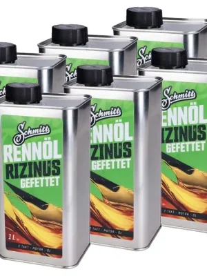 2-Takt Motoröl / Mischöl Schmitt Rennöl Rizinus Sixpack 6x1Liter Abverkauf