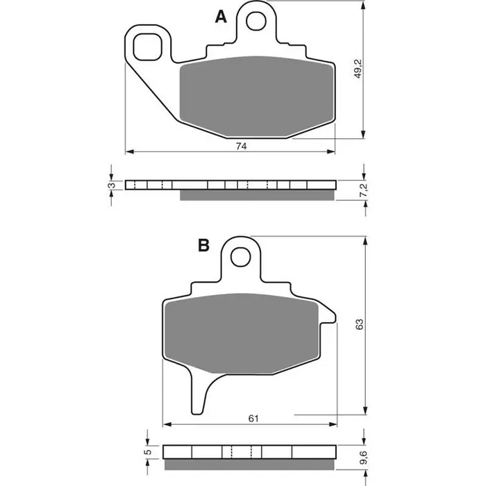 Aktuell Goldfren Bremsbeläge 035 K1 Sintermetall