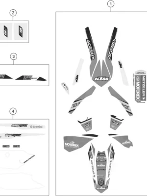 AUFKLEBER HECK 125 EXC 15 Neue Kollektion