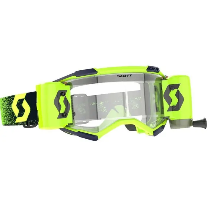Billig Scott Brille Fury WFS Neongelb Grün - Klar
