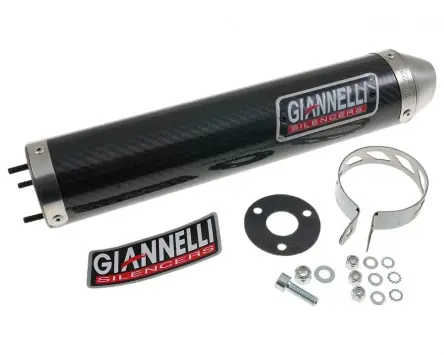 Endschalfdämpfer Carbon GIANNELLI STREET für Aprilia RS 125 99-07, Tuono 2004 Ersatz Moped Motorrad Auspuff Online Kaufen