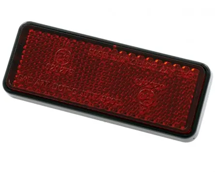 Reflektor 91,5x36 mm rot rechteckig mit M5 Gewindebolzen, Motorrad Garantierte Lieferung