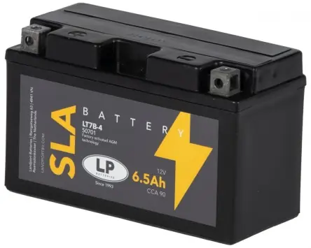 Neue Ware Batterie LANDPORT LT7B-4 SLA 12V 6,5Ah kompatibel für Kymco Quannon, Triumph Daytona, Yamaha Xenter, Majesty, Cygnus, Suzuki DR-Z, MBK Skyliner