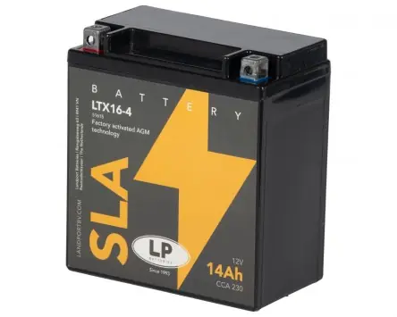 Batterie LANDPORT LTX16-4 12V 14Ah kompatibel für Aprilia RSV 1000, BMW K 1200, R1200 GS, Honda ST, VT, XL, Suzuki DR, GSX, SV, Yamaha FJ, XJR Direkt Vom Hersteller