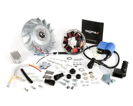 Ausverkauf Umrüstkit Zündung Touring 12V Largeframe großer Konus 1600g BGM PRO kompatibel für Vespa P80X, P125X, P200E, P150S, P200E, PX125E