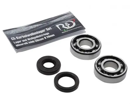 Kurbelwellenlager Set R&D 20mm SKF C5 kompatibel für AM6 Aprilia RX, RS 50, Yamaha DT 50, Rieju Jetzt Kaufen
