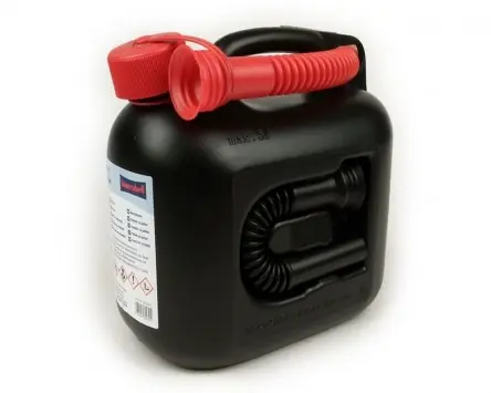 Super-Preis Benzinkanister HÜNERSDORFF Premium 5L 5000ml schwarz Universal Roller, Motorrad, Quad, KFZ (mit Schnorchel)