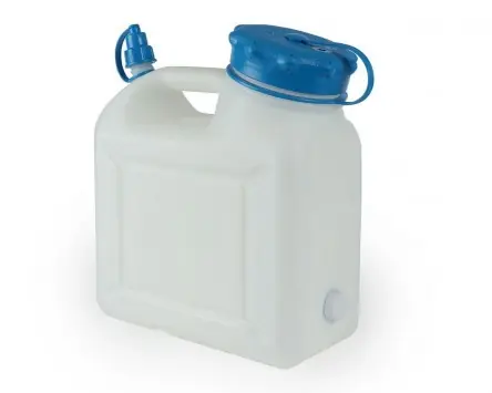 Sale Wasserkanister 6L (6000ml) Weithals -HÜNERSDORFF- HD PE, natur (transparent) mit UV-Schutz, kompatibel für Roller, Moped, Motorrad, Garage, Werkstatt,