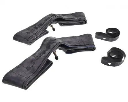 Sonderangebot Schlauch Set (2 Stück) SPEEDWAYS 2 .75/3 .00-17 TR-4 inkl. 2 Felgenbänder kompatibel für Schaltmoped, Enduro, Supermoto, Motorrad