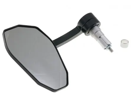 Lenkerendenspiegel VICTORY Evo schwarz mit Adapter 12-22mm kompatibel für Motorrad, Roller, Quad, Moped, Mofa, Vespa Must-Have