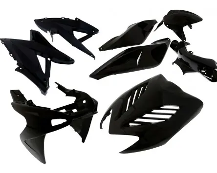 Verkleidungskit Aerox / Nitro glänzend schwarz 8-teilig Günstig