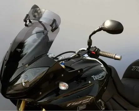 Nur Für Kurze Zeit Scheibe MRA-Vario Touringscheibe Triumph Tiger 1050, 06-, rauchgrau