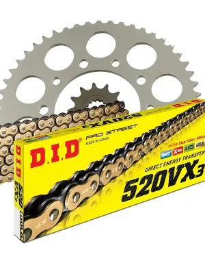 DID Kettensatz für Barossa/SMC Xroad 250 03-05 520 VX3 Kettenkit Sonderaktion