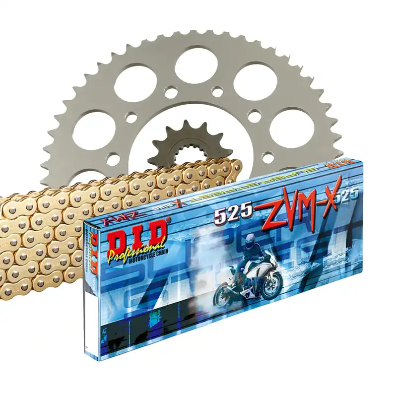 Markenprodukt DID Kettensatz für Kawasaki ZX-9R Ninja 02-03 525 ZVMX Kettenkit