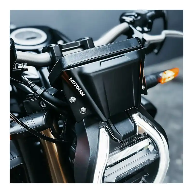 Mega-Angebot MOTOISM Windschild Edelstahl matt-schwarz