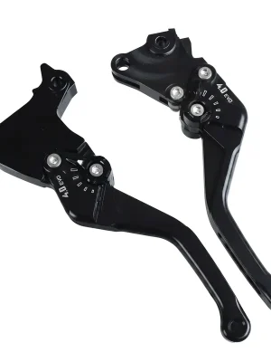 Abverkauf PUIG Bremshebel + Kupplungshebel Set v4 kurz schwarz (für Kawasaki ZR-7 F ZR750FF 99-04 )