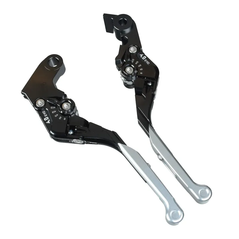 Top-Preis PUIG Bremshebel + Kupplungshebel Set v4 lang silber (für Triumph Thruxton 1200 ABS DE01 16-19 )