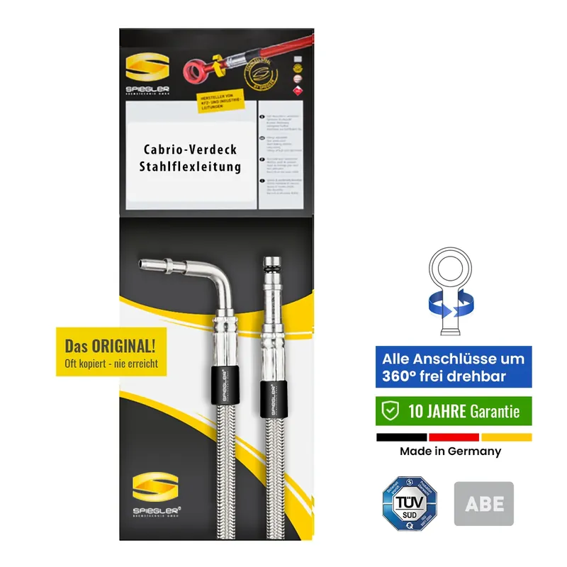 Neu Stahlflex Verdeckleitungs Kit für Saab 9-3 YS3F Baujahr 06 2006-03 2007 Motor 9-3 Cabriolet 2.0T G, Y, P, R, X, U, N, O, M, V