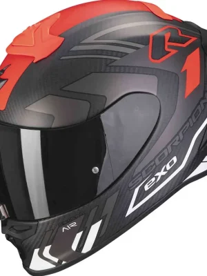 SCORPION SUPRA EXO-R1 EVO INTEGRALHELM Schwarz Matt/Rot Gr. M Sichere Zahlung