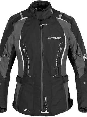 Germot Motorrad DAMENJACKE ALICE SCHWARZ / WEISS Garantierte Lieferung