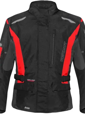 Germot Motorrad TEXTILJACKE ARON SCHWARZ/ROT Nur Für Kurze Zeit