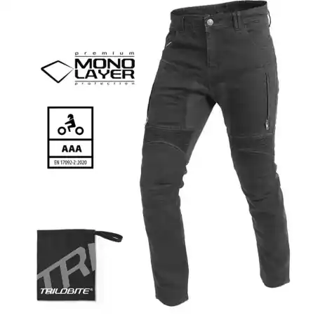 Abverkauf Germot Trilobite Motorradjeans Parado Schwarz
