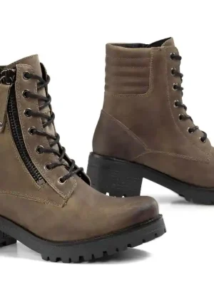 Falco Motorrad Damen Stiefel Misty Army Grün wasserdicht Begrenztes Angebot