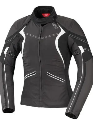 Neue Kollektion iXS Damenjacke EILEEN hellgrau-schwarz-weiss