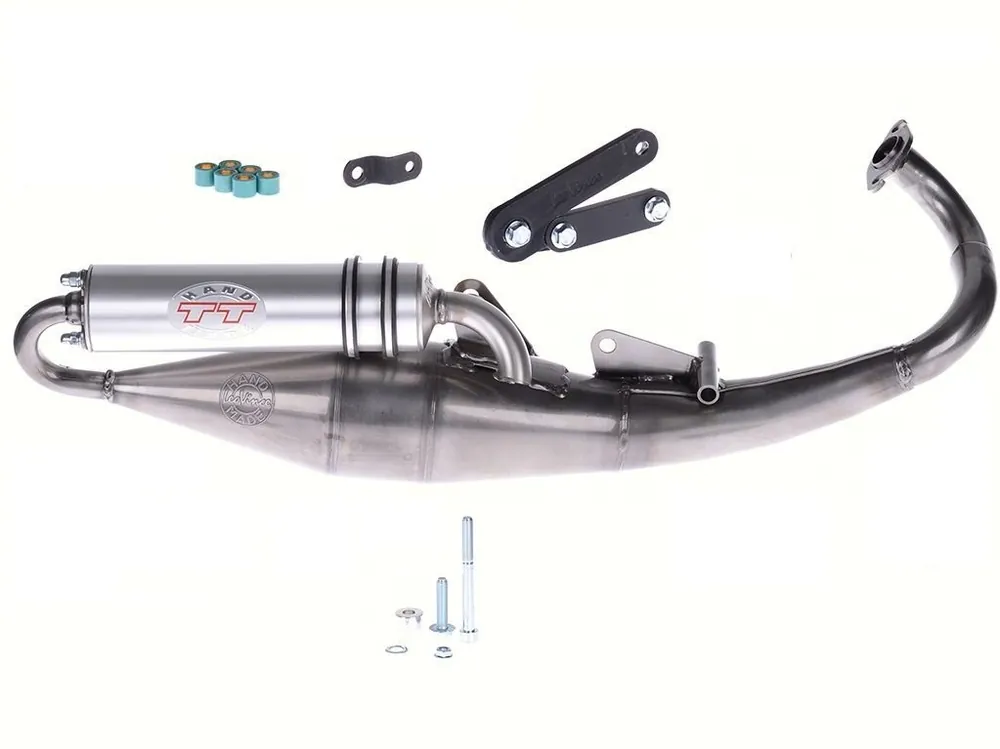 Auspuff Leovince TT Kymco Yager Spacer Dink Yup SYM Jet liegend 50 2T Highlight