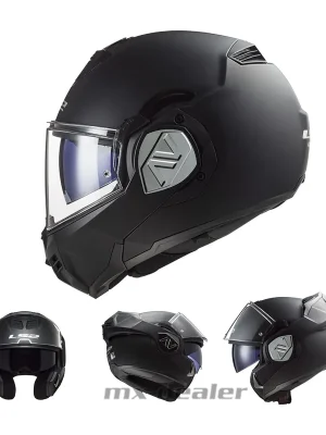 LS2 FF906 Advant Solid Matt Schwarz Klapphelm Motorrad Helm Tourenhelm Nur Für Kurze Zeit