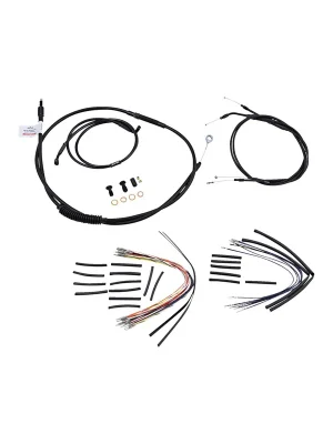 Burly Brand Kabelkit Ape 12 Zoll schwarz Non-ABS f. Dyna FXD 00-05 Mega-Angebot
