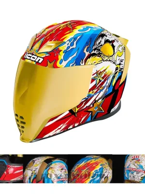 Icon Airflite Freedom Spitter Integralhelm Motorrad Bike Helm Stuntriding XL (61-62cm) Knallerangebot