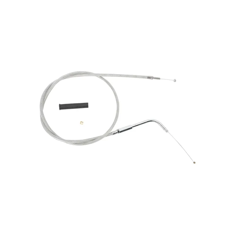 Drag Specialties SS-ummanteltes Leerlaufkabel L2" Silver L2"/12 L2"/12 f. 100B Billig