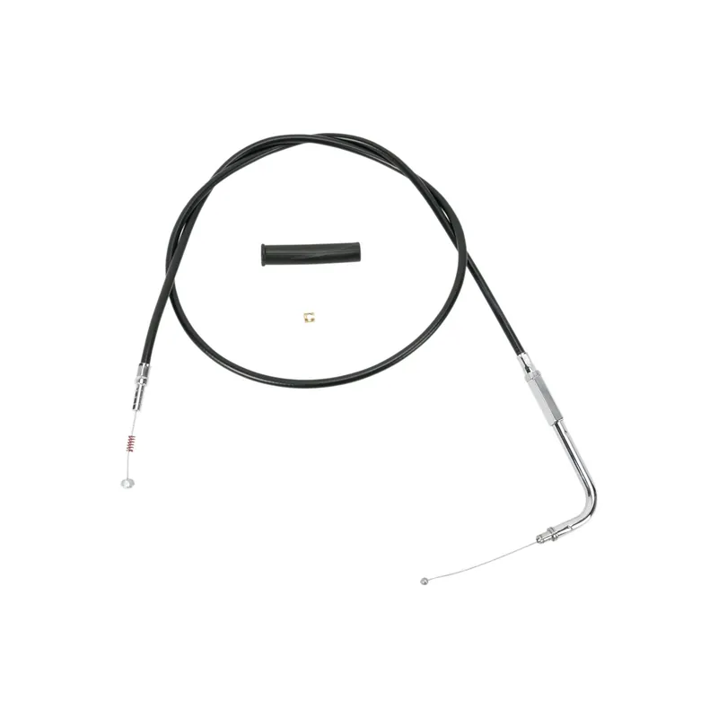 Highlight Drag Specialties Schwarzes Vinyl Gas-/Leerlaufseil L2" Schwarz Idle L2" f. 700B